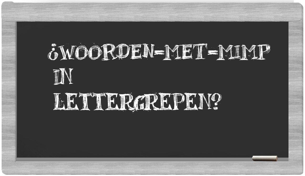 ¿woorden-met-Mimp en sílabas?