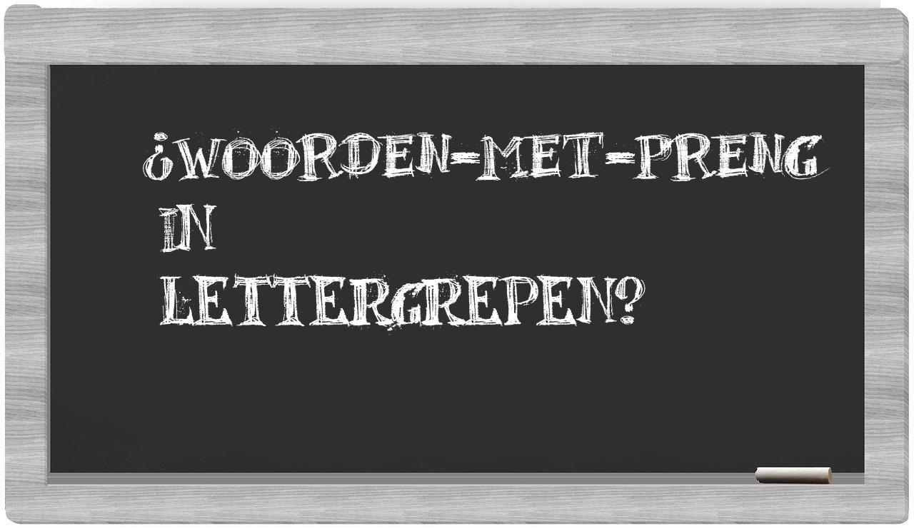 ¿woorden-met-Preng en sílabas?