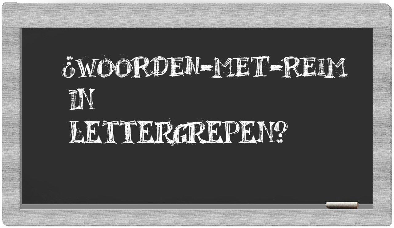 ¿woorden-met-Reim en sílabas?