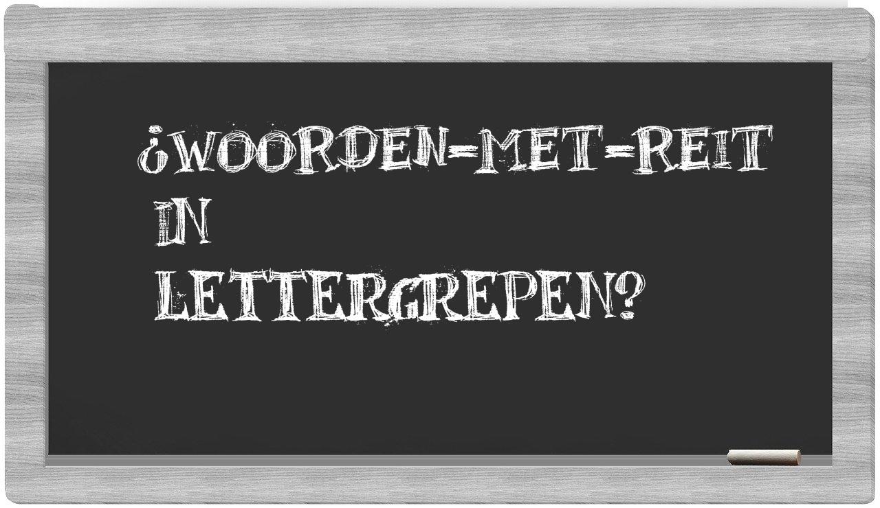 ¿woorden-met-Reit en sílabas?