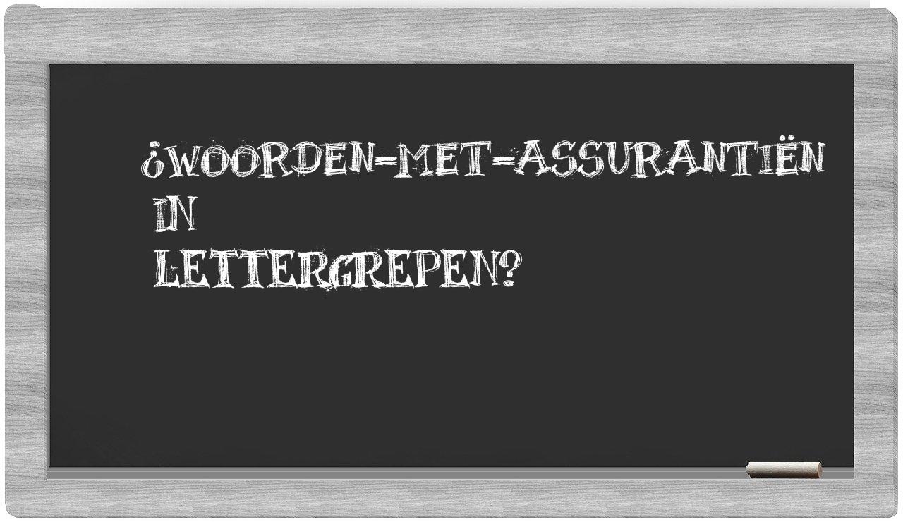 ¿woorden-met-assurantiën en sílabas?