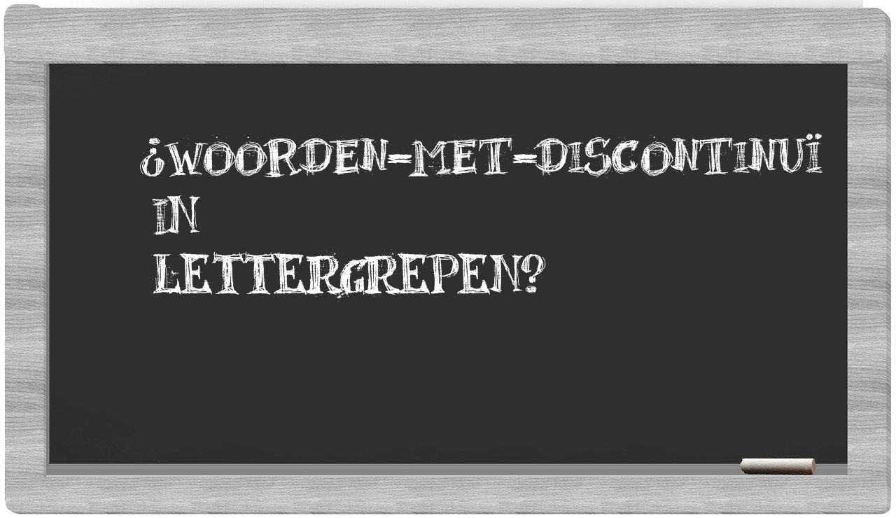 ¿woorden-met-discontinuï en sílabas?