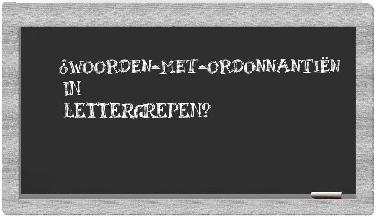 ¿woorden-met-ordonnantiën en sílabas?